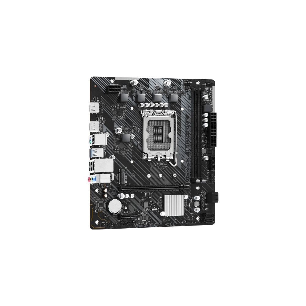 Produktbild för ASRock H610M-H2/M.2 - moderkort - micro ATX - LGA1700-uttag - H610