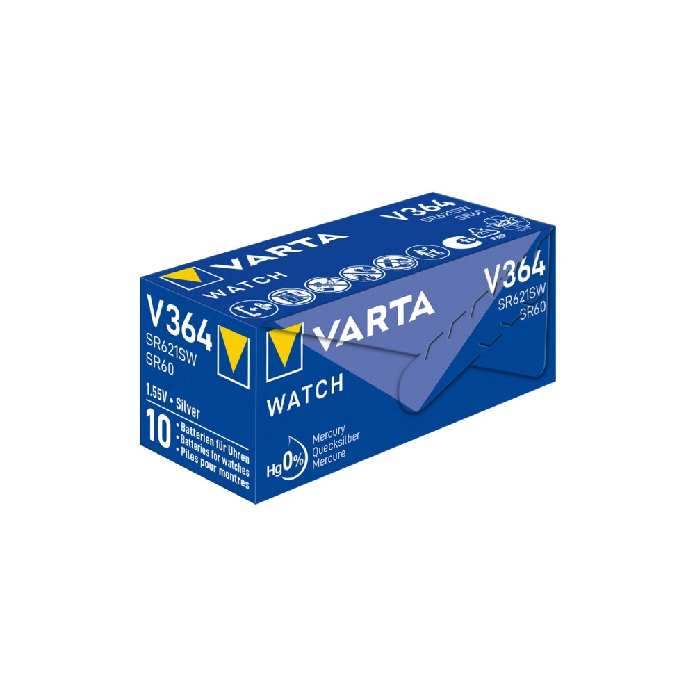 Produktbild för Varta V 364 batteri - silveroxid