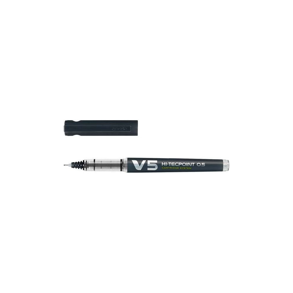 Produktbild för Rullpenna, Pilot Hi-Tecpoint V5, påfyllningsbar, 0,5 mm, sva...