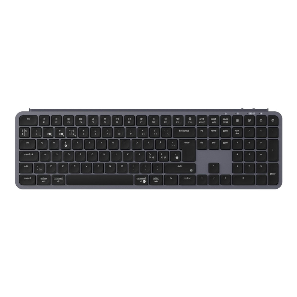 Produktbild för Keychron B6 Pro - tangentbord - Ultra-Tunn - 100% full size - QWERTY - Nordisk - rymdgrå Inmatningsenhet