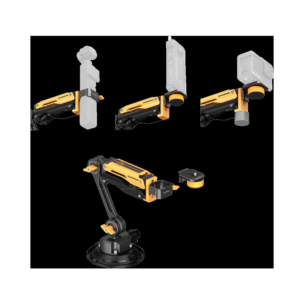 Produktbild för SmallRig 5528 mini Shock Absorber Arm for DJI Osmo Pocket 3 / GoPro HERO13 / Insta360 X4（BumbleBee)