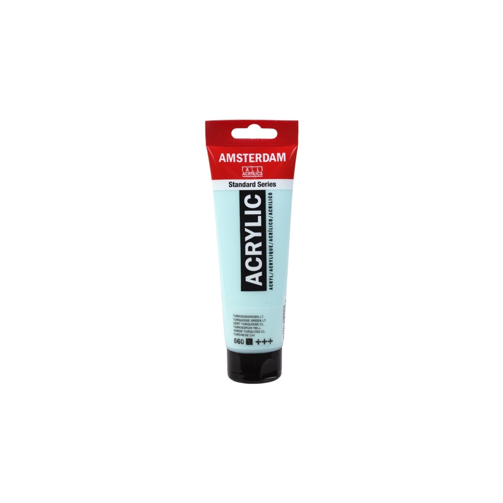 Produktbild för Amsterdam Standard Series akryl tub 660 turquoise green ligh...