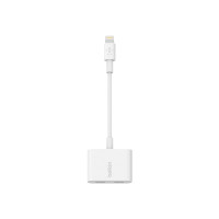 Produktbild för Belkin Lightning Audio + Charge RockStar - ljud-/laddningskabel - Lightning / ljud - 11.5 cm