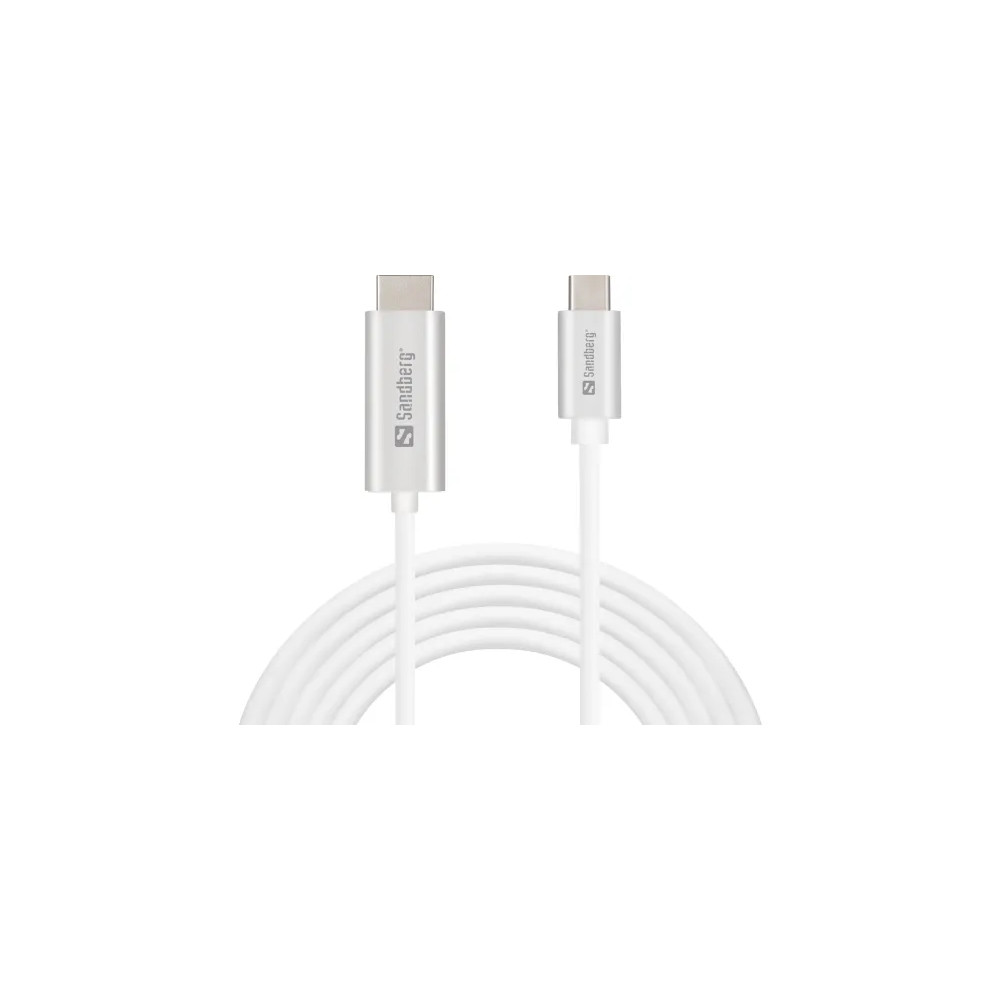 Produktbild för Sandberg kabel för video / ljud - HDMI / USB - 2 m