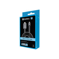 Produktbild för Sandberg kabel för video / ljud - HDMI / USB - 2 m