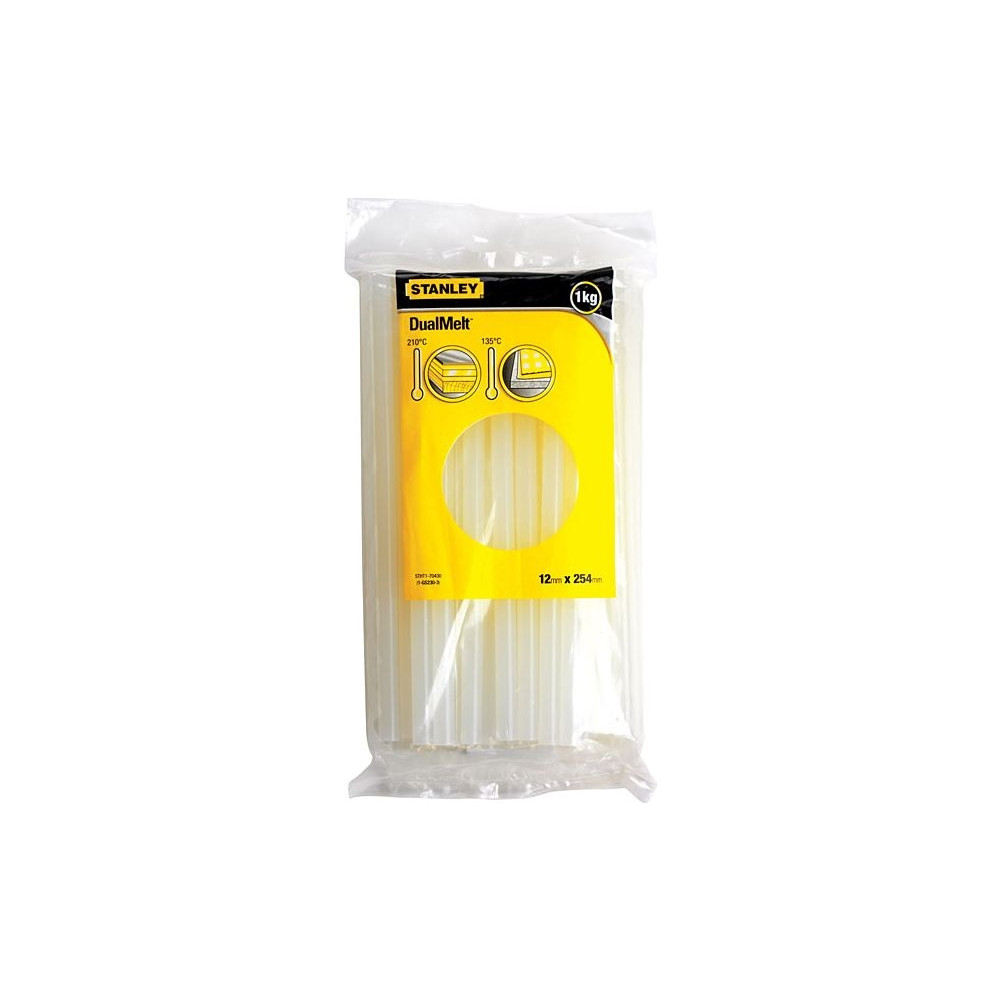 Produktbild för Stanley limstift 12 mm x 250 mm transparenta 42 st. STHT1-70...
