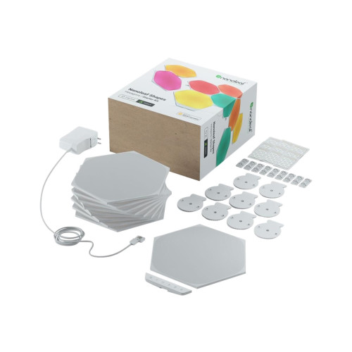 Nanoleaf Nanoleaf Shapes Smarter Kit - trådlös belysningsuppsättning - LED x 9 - 2 W - 16 miljoner färger - 1200-6500 K - sexhörning
