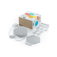 Produktbild för Nanoleaf Shapes Smarter Kit - trådlös belysningsuppsättning - LED x 9 - 2 W - 16 miljoner färger - 1200-6500 K - sexhörning