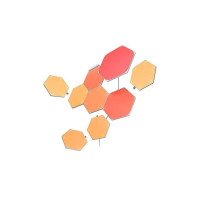 Produktbild för Nanoleaf Shapes Smarter Kit - trådlös belysningsuppsättning - LED x 9 - 2 W - 16 miljoner färger - 1200-6500 K - sexhörning