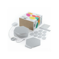 Produktbild för Nanoleaf Shapes Smarter Kit - trådlös belysningsuppsättning - LED x 9 - 2 W - 16 miljoner färger - 1200-6500 K - sexhörning