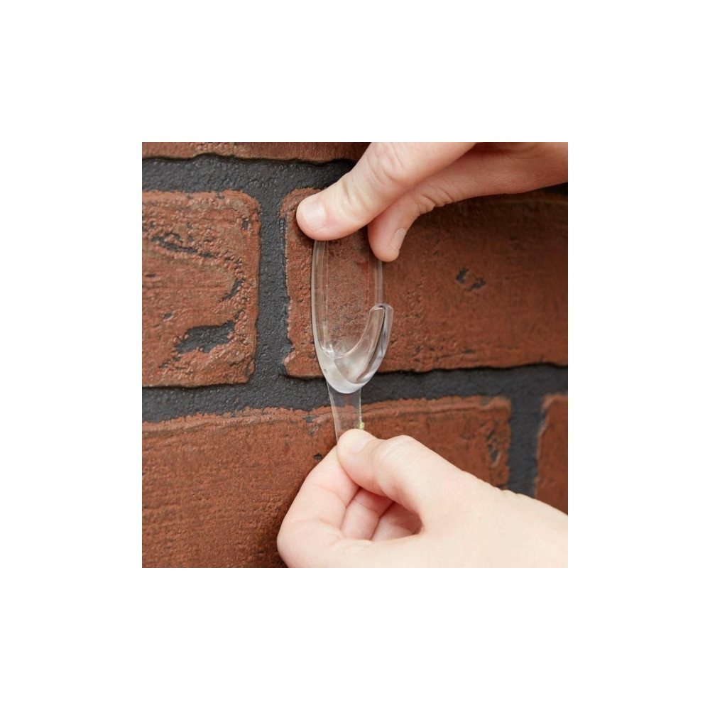 Produktbild för 3M krokar för dörr 2 st utomhus i transparent plast 17091 Co...