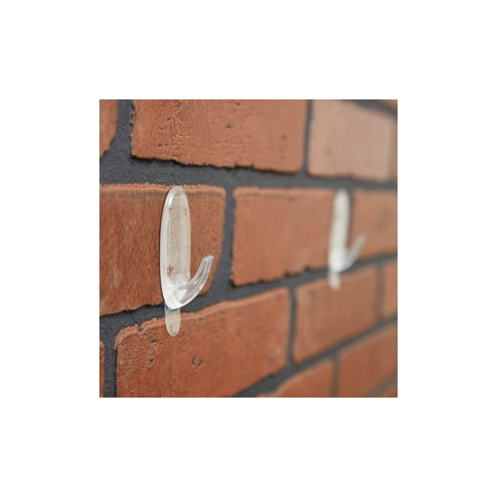Produktbild för 3M krokar för dörr 2 st utomhus i transparent plast 17091 Co...