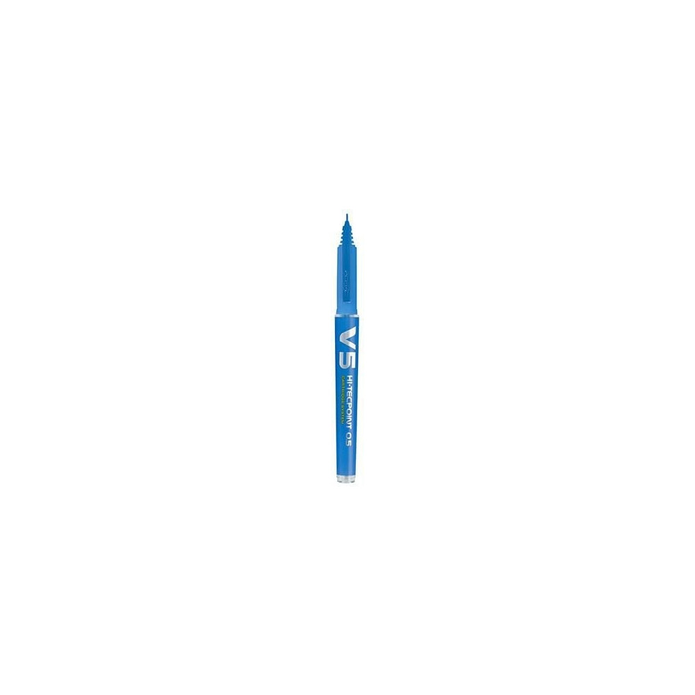 Produktbild för Rullpenna, Pilot Hi-Tecpoint V5, refillbar, 0,5 mm, blå — 10...