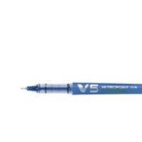Produktbild för Rullpenna, Pilot Hi-Tecpoint V5, refillbar, 0,5 mm, blå — 10...
