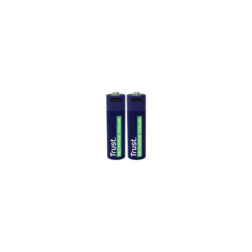 Produktbild för Trust batteri - USB-C - 2 x AA-typ