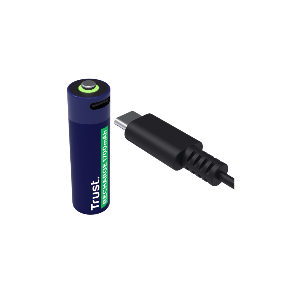 Produktbild för Trust batteri - USB-C - 2 x AA-typ