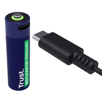 Produktbild för Trust batteri - USB-C - 2 x AA-typ