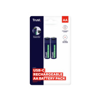 Produktbild för Trust batteri - USB-C - 2 x AA-typ