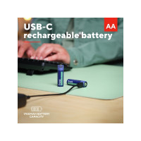 Produktbild för Trust batteri - USB-C - 2 x AA-typ