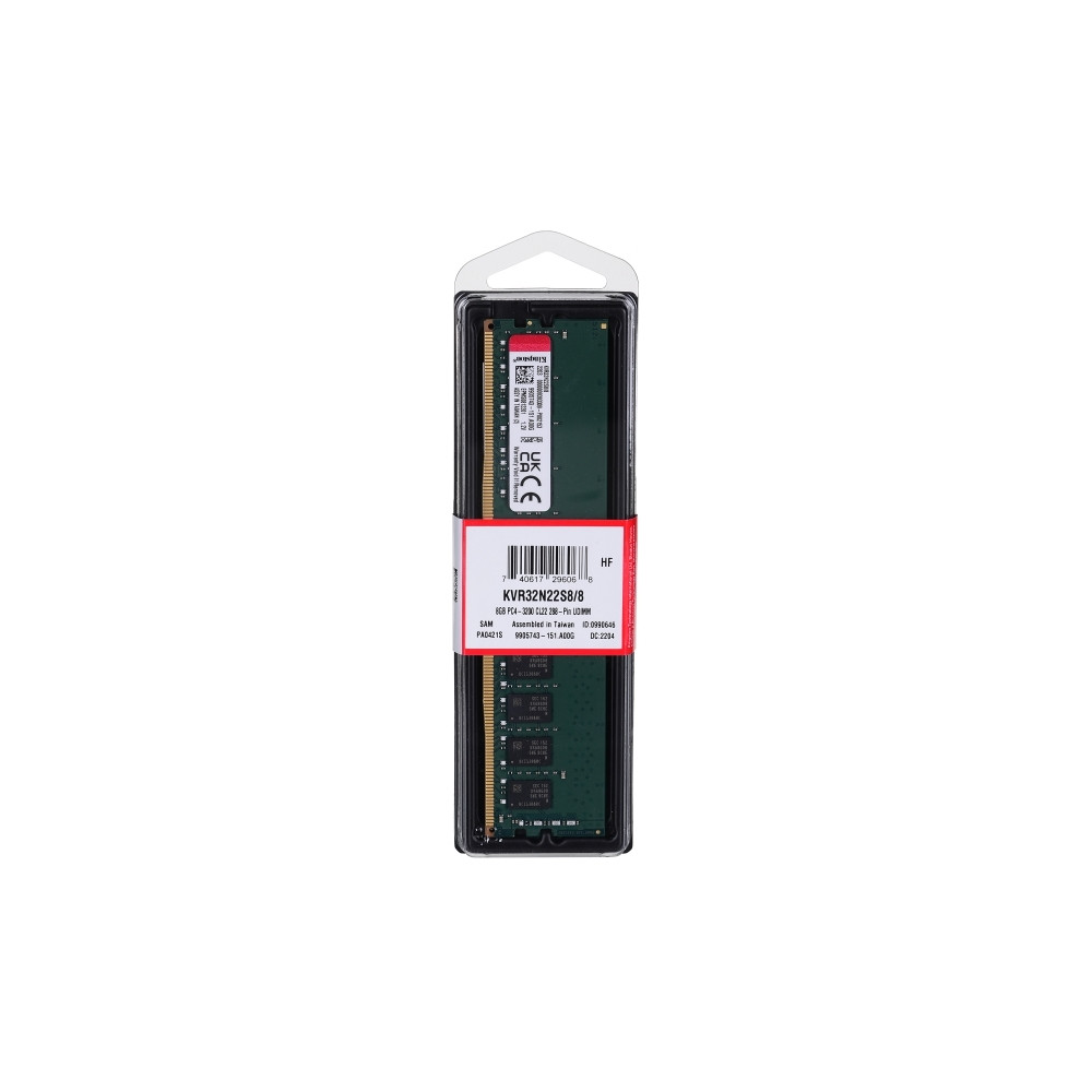 Produktbild för Kingston ValueRAM - DDR4 - modul - 8 GB - DIMM 288-pin / PC4-25600 - ej buffrad