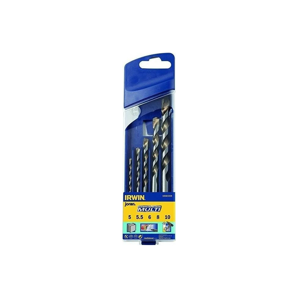 Produktbild för IRWIN borrset UNIWERS.CORDLESS, 5 delar (5, 5.5, 6, 8, 10 mm...