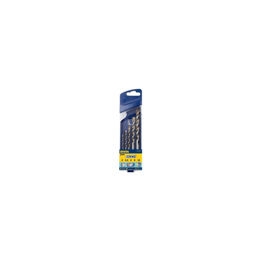 Produktbild för IRWIN borrset UNIWERS.CORDLESS, 5 delar (5, 5.5, 6, 8, 10 mm...
