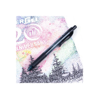 Produktbild för Gelpenna Pentel BL107, 0,7 mm, påfyllbar, svart, förpackning...