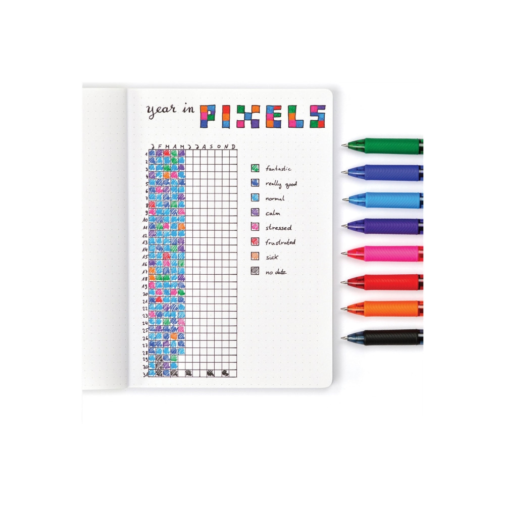 Produktbild för Gelpenna Pentel BL107, 0,7 mm, påfyllbar, svart, förpackning...