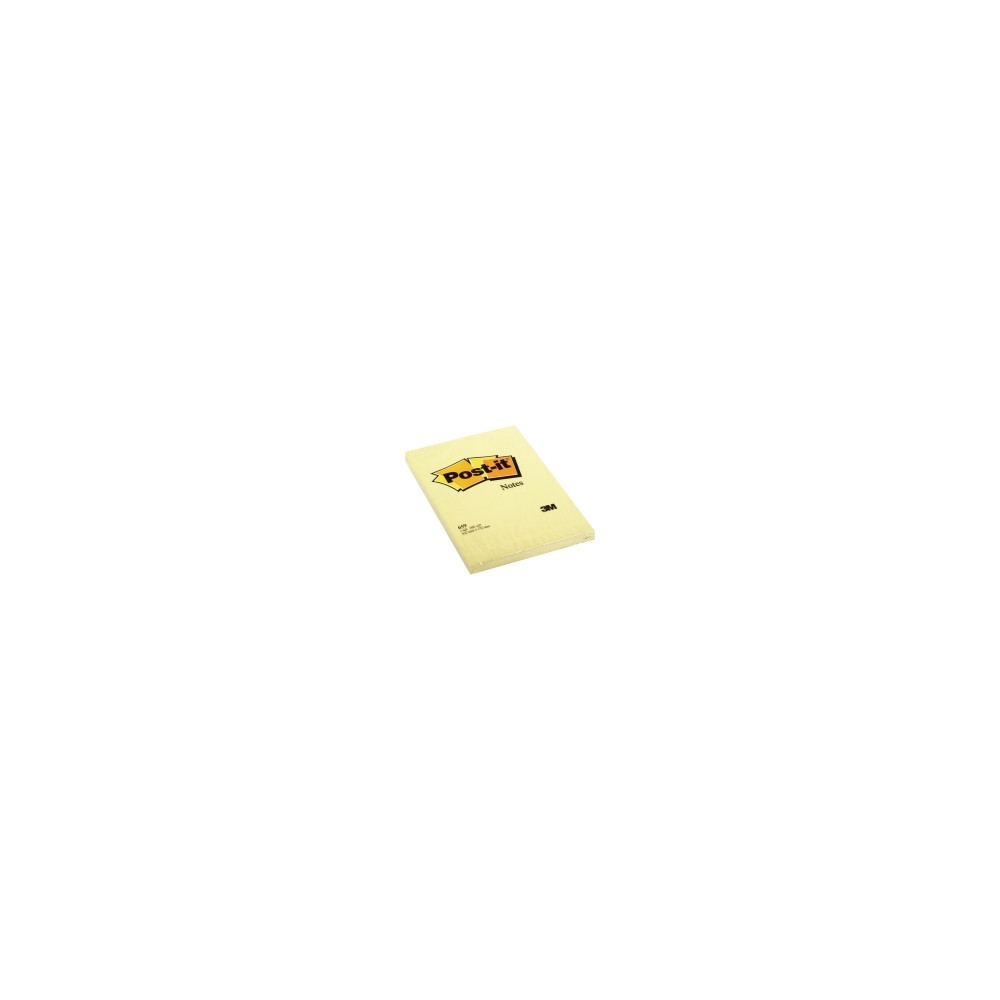 Produktbild för Klisterlappar, Post-it 659, olinjade, BxL: 101 x 152 mm, gul...