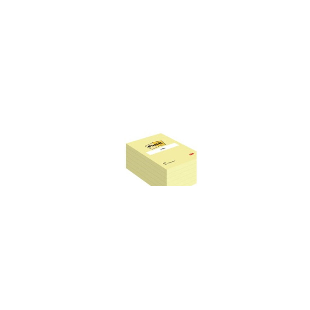 Produktbild för Klisterlappar, Post-it 659, olinjade, BxL: 101 x 152 mm, gul...