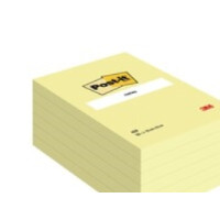 Produktbild för Klisterlappar, Post-it 659, olinjade, BxL: 101 x 152 mm, gul...