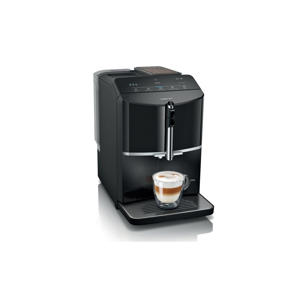Produktbild för Siemens EQ.300 TF301E19 - automatisk kaffekokare med mjölkskummare - 15 bar - pianosvart