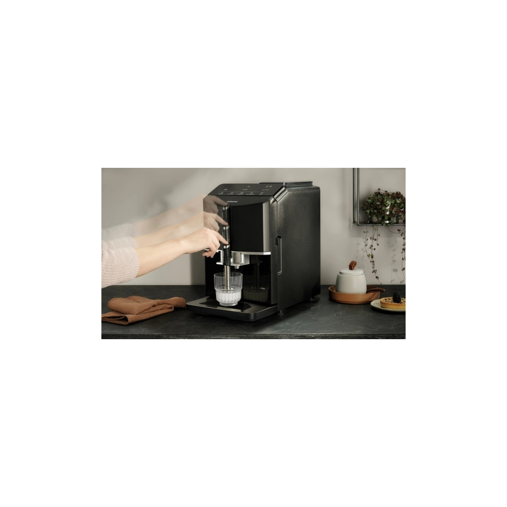Produktbild för Siemens EQ.300 TF301E19 - automatisk kaffekokare med mjölkskummare - 15 bar - pianosvart
