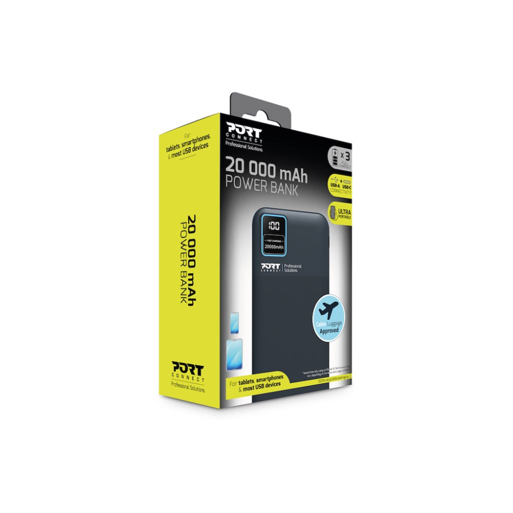 Produktbild för PORT Connect Enduring power bank - Li-pol - 2 x USB