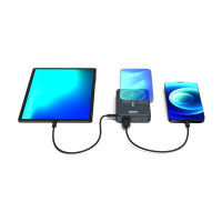 Produktbild för PORT Connect trådlös powerbank - Li-pol - USB typ A, USB-C - 20 Watt