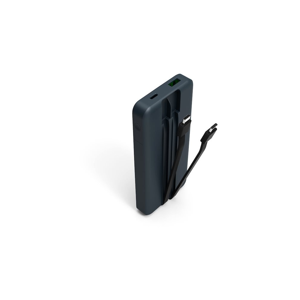 Produktbild för PORT Connect power bank - med inbyggda USB-C-kablar - Li-pol - 3 x USB-C, USB - 20 Watt