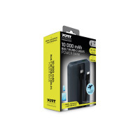Produktbild för PORT Connect power bank - med inbyggda USB-C-kablar - Li-pol - 3 x USB-C, USB - 20 Watt