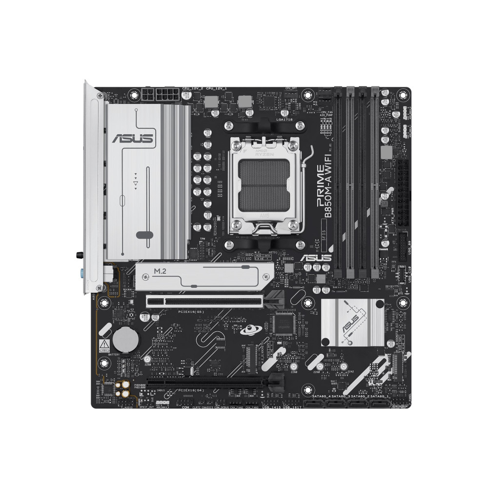 Produktbild för ASUS PRIME B850M-A WIFI - moderkort - micro ATX - Socket AM5 - AMD B850