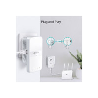 Produktbild för TP-Link TL-WPA7617 V1.8 - Powerline-adapter - Wi-Fi 5 - vägginsticksbar