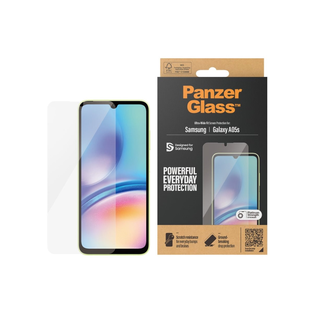 Produktbild för PanzerGlass - skärmskydd för mobiltelefon - ultrabred passning