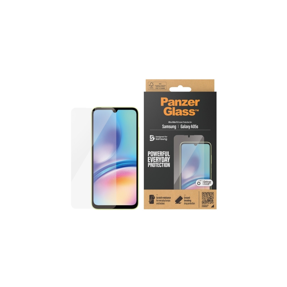 Produktbild för PanzerGlass - skärmskydd för mobiltelefon - ultrabred passning