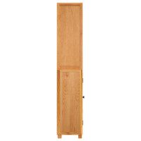 Produktbild för Förvaringsmöbelset 2 st Naturlig 80 x 35 x 185 cm Massivt Ekträ