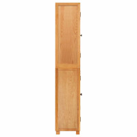 Produktbild för Förvaringsmöbelset 2 st Naturlig 80 x 35 x 185 cm Massivt Ekträ