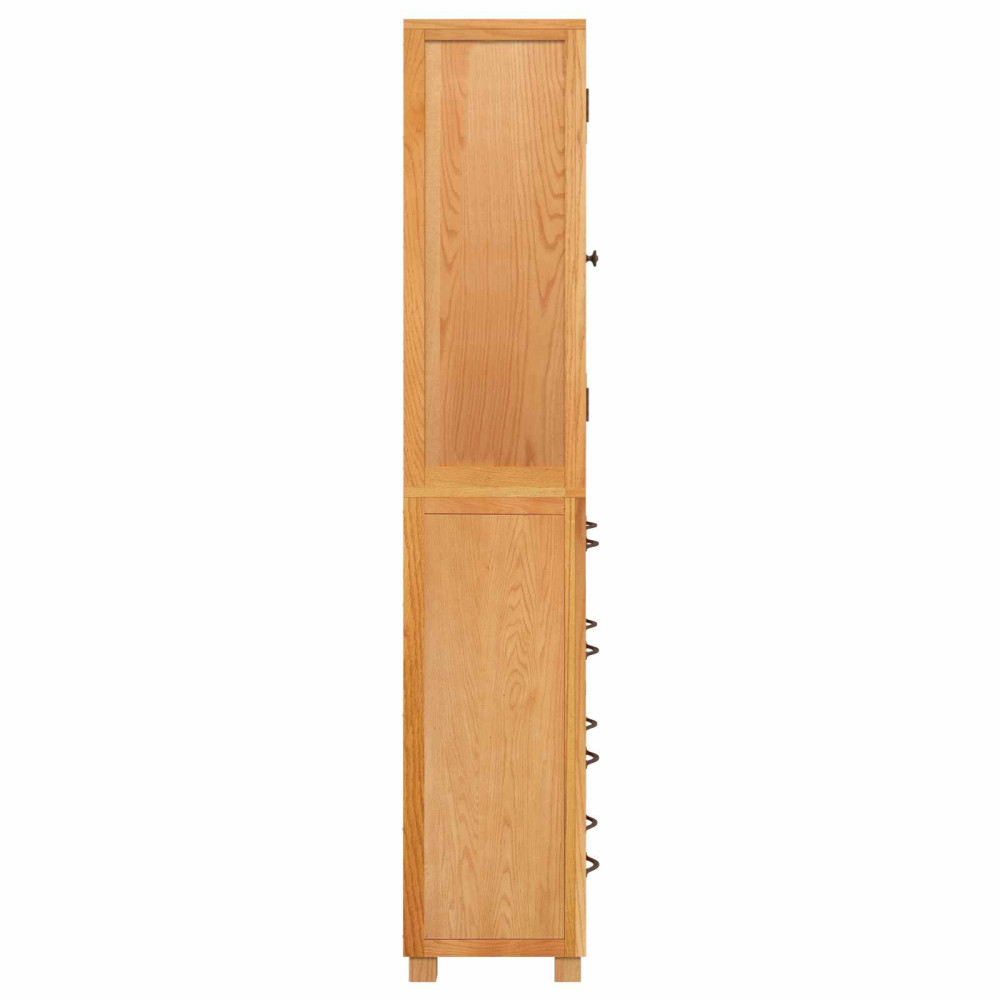 Produktbild för Förvaringsmöbelset 2 st Naturlig 80 x 35 x 185 cm Massivt Ekträ