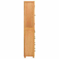 Produktbild för Förvaringsmöbelset 2 st Naturlig 80 x 35 x 185 cm Massivt Ekträ