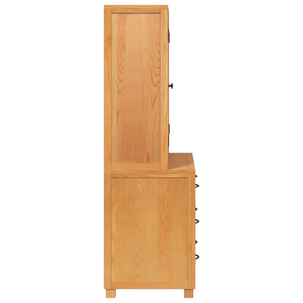 Produktbild för Förvaringsmöbelset 2 st Brun 80 x 50 x 160 cm Massivt Ekträ