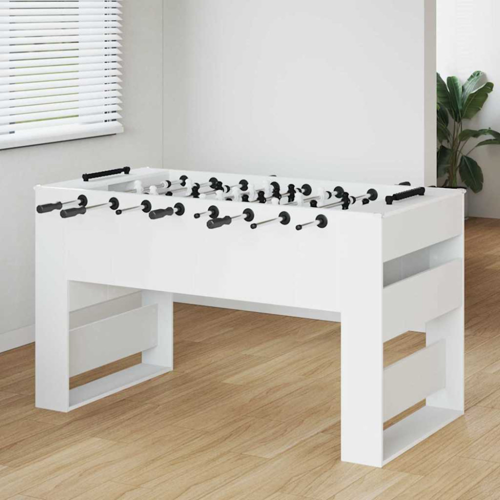 Produktbild för Foosballbord Vit 146,5 x 74 x 85 cm Konstruerat trä