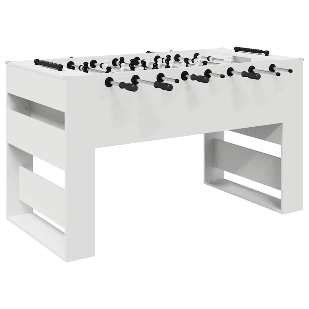 Produktbild för Foosballbord Vit 146,5 x 74 x 85 cm Konstruerat trä