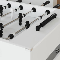Produktbild för Foosballbord Vit 146,5 x 74 x 85 cm Konstruerat trä