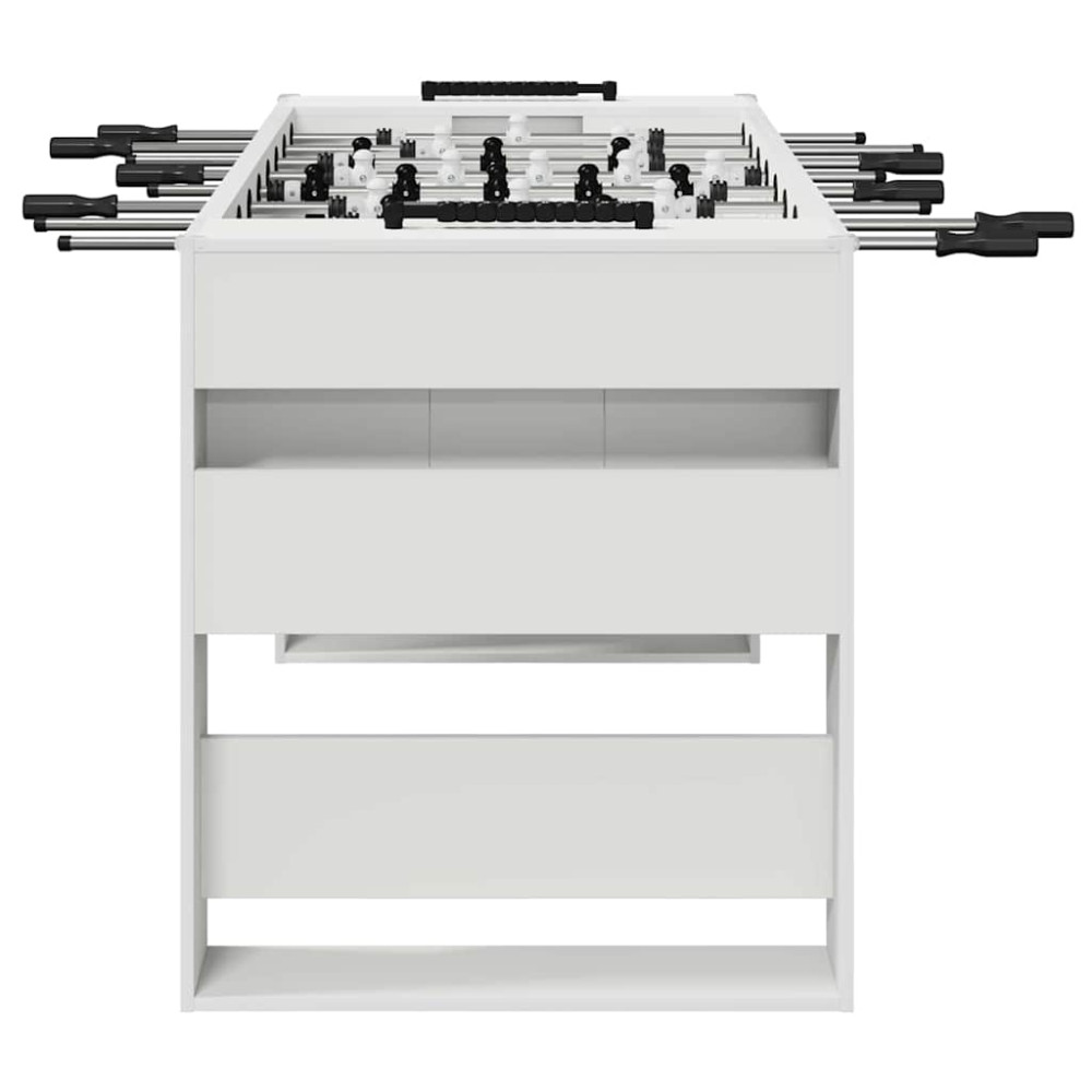 Produktbild för Foosballbord Vit 146,5 x 74 x 85 cm Konstruerat trä